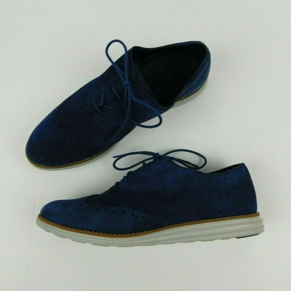 cole haan original grand wingtip blue